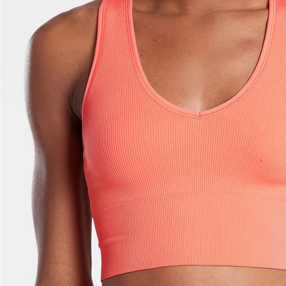 NWT Athleta Aurora Seamless Crop Rib Tank / Sports Bra Sz M